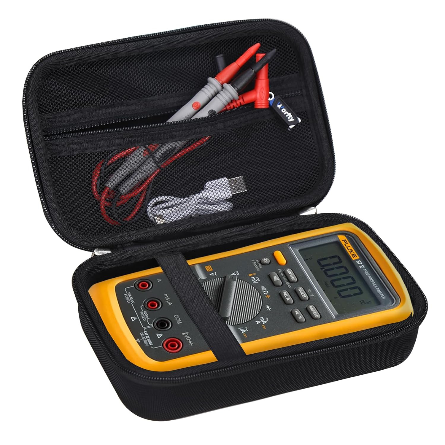 Case for Fluke 87-V/ 77 IV/ 83V/ 88 Industrial Digital Multimeter, Large Capacit