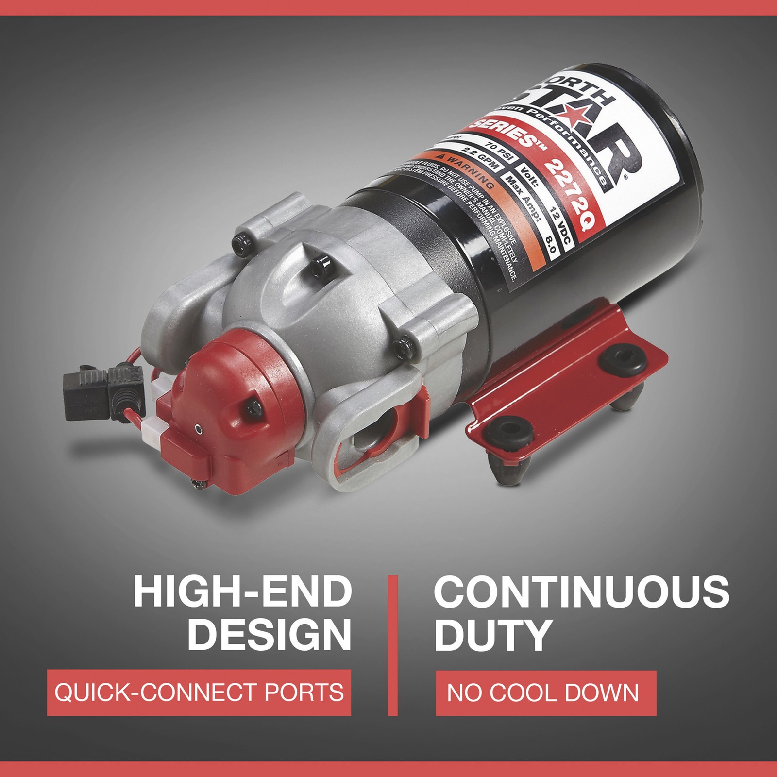 NorthStar NSQ Series 12V On-Demand Sprayer Diaphragm Pump with Quick-Connect