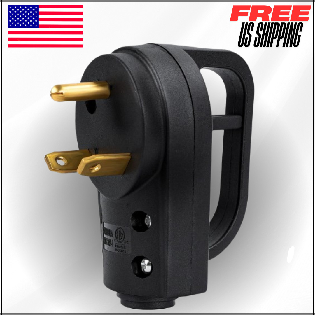 30 Amp RV Replacement Plug ETL Listed 125V Male NEMA TT-30P for RV Trailer