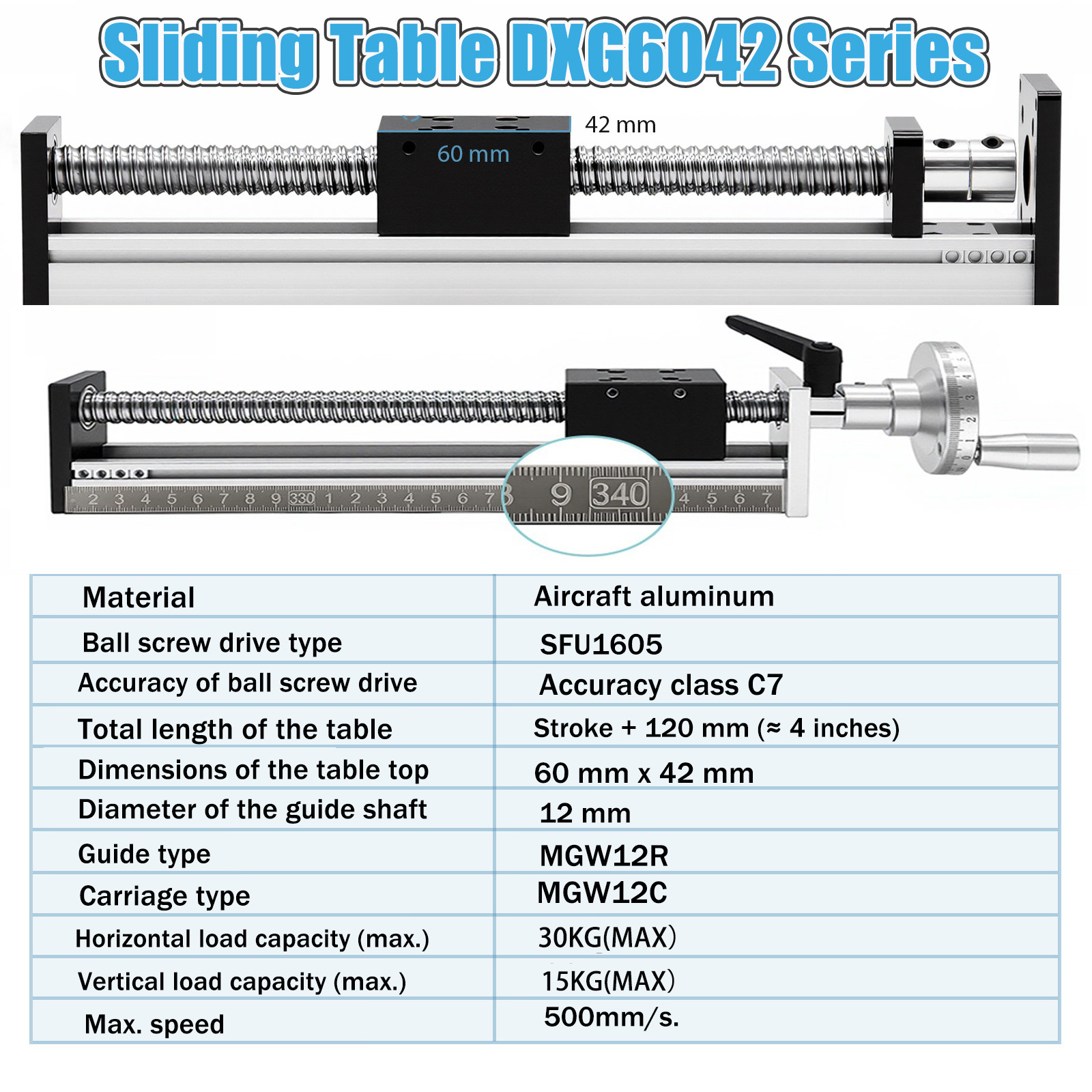 70lbs linear motion ball screw slide table sliding stepper motor linear actuator
