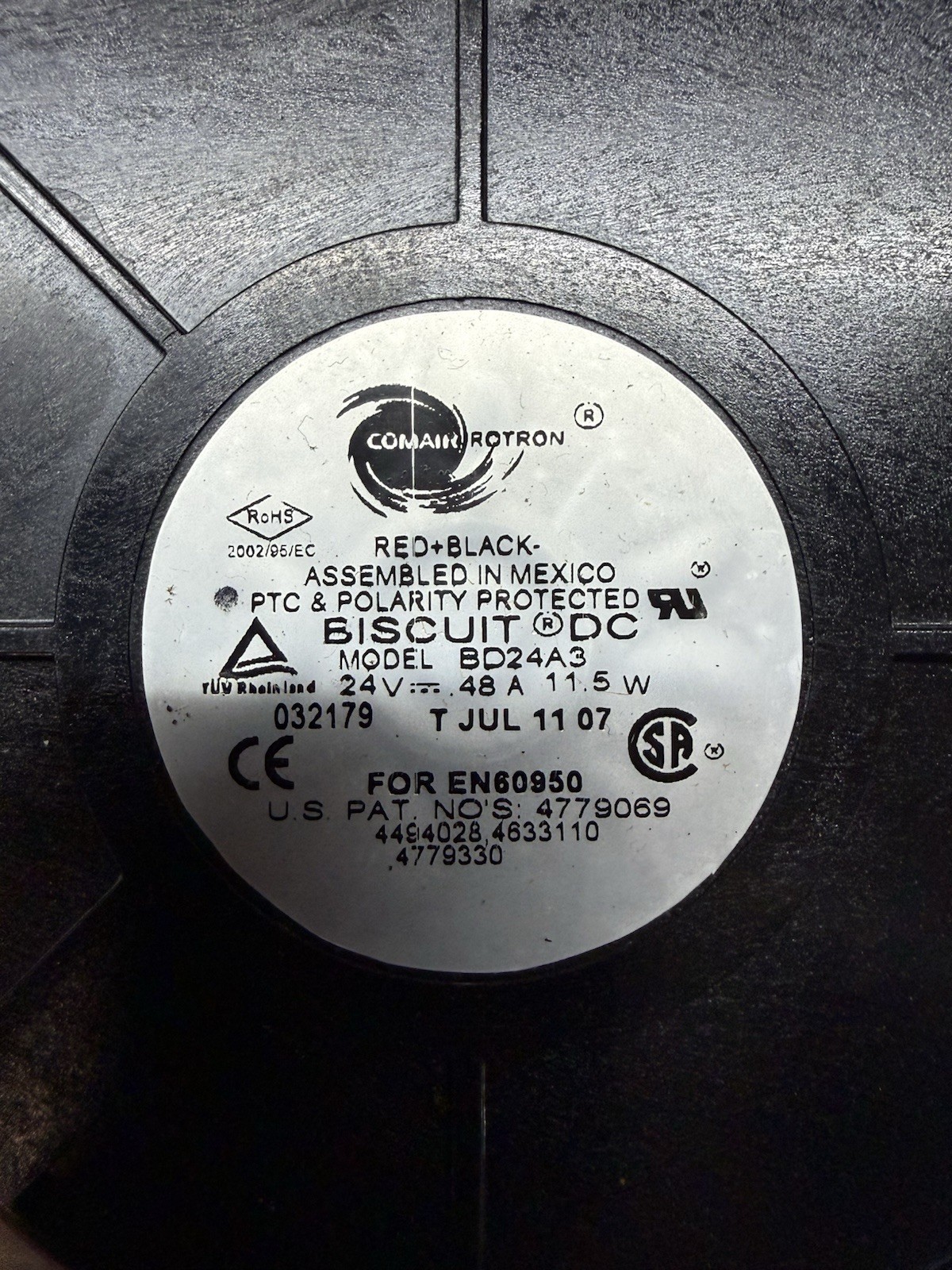 Comair Rotron BD24A3 Biscuit DC 24V Industrial Blower Cooling Fan w/Box