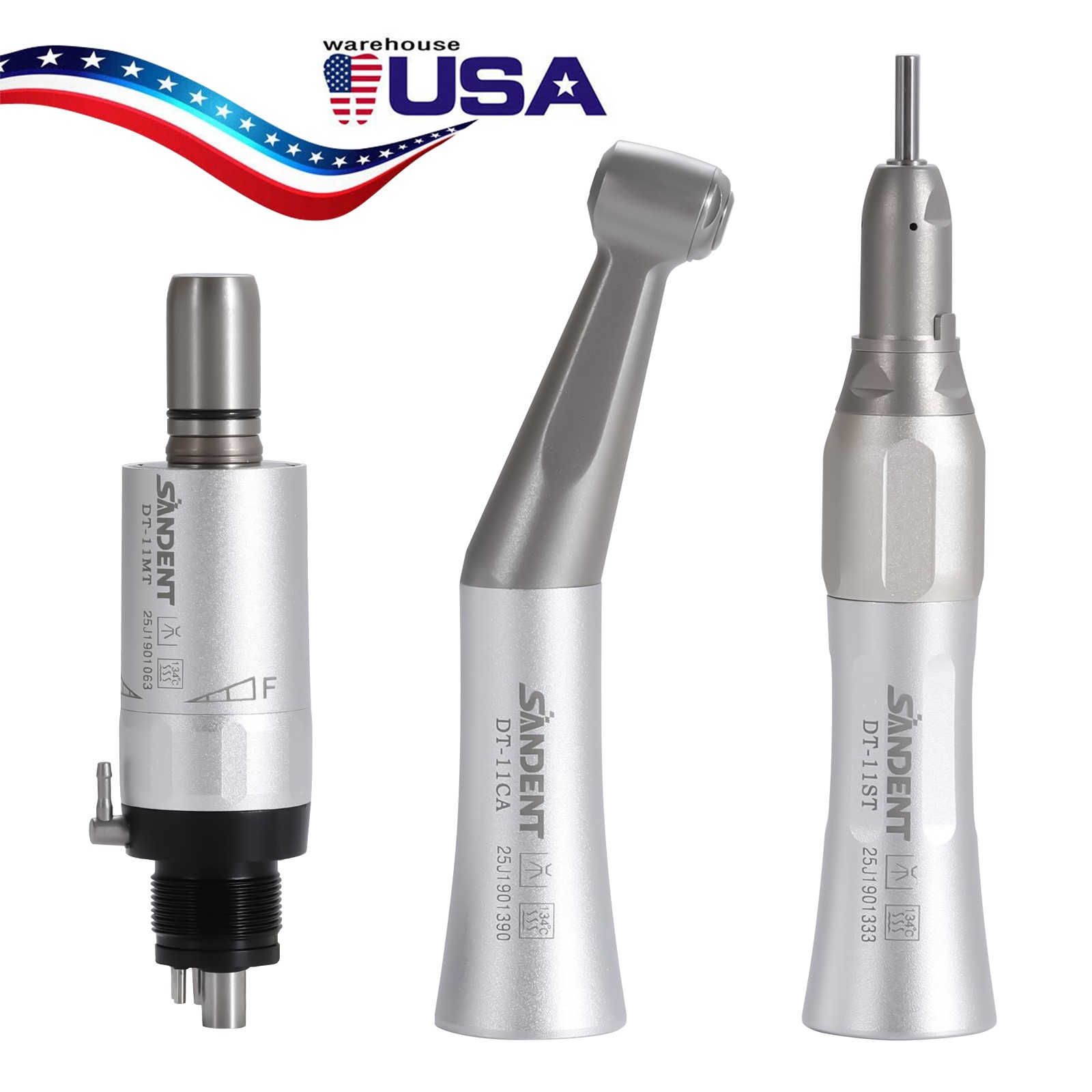 Dental 1:5 Increasing Handpiece Contra Angle LED Fit KAVO NSK Electric Motor USA