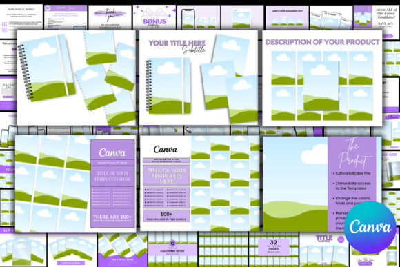 135 Etsy Mockups Canva Template | Editable Product Mockup Bundle 777