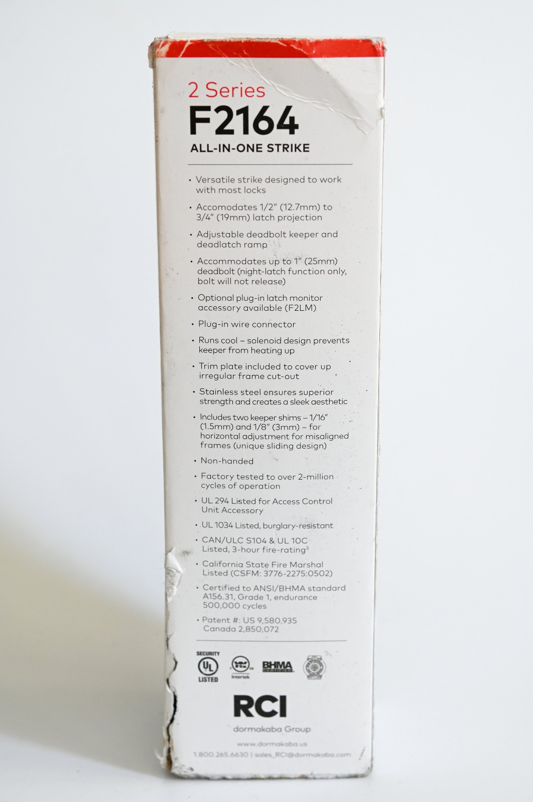 RCI Fire-Rated All-In-One Strike 2 Series F2164 12/24V DC/AC Fail-Secure 32D