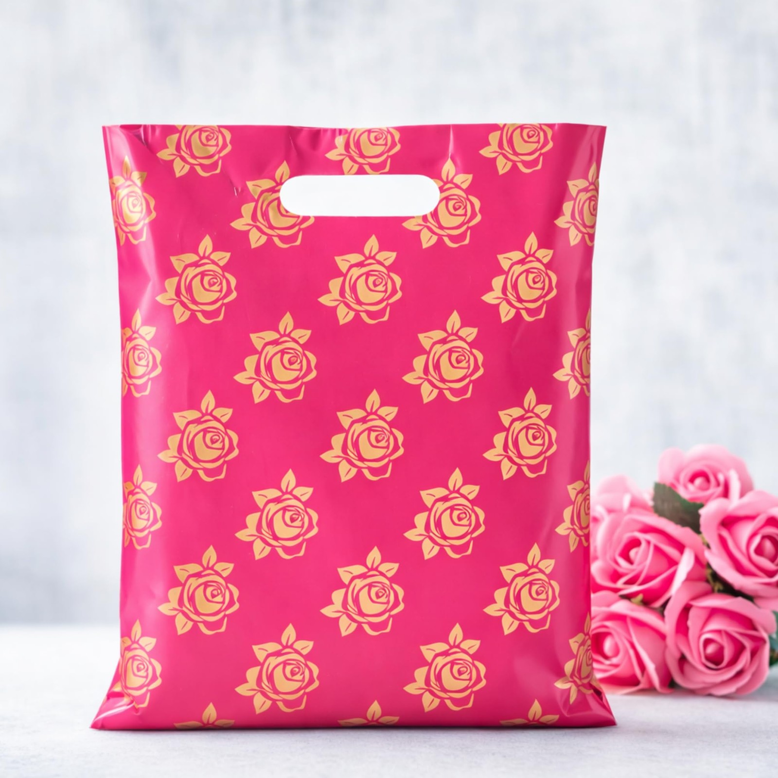 Infinite Pack Large 12″x15″(100pcs) Golden 12″X15″, PACK OF 100, Roses