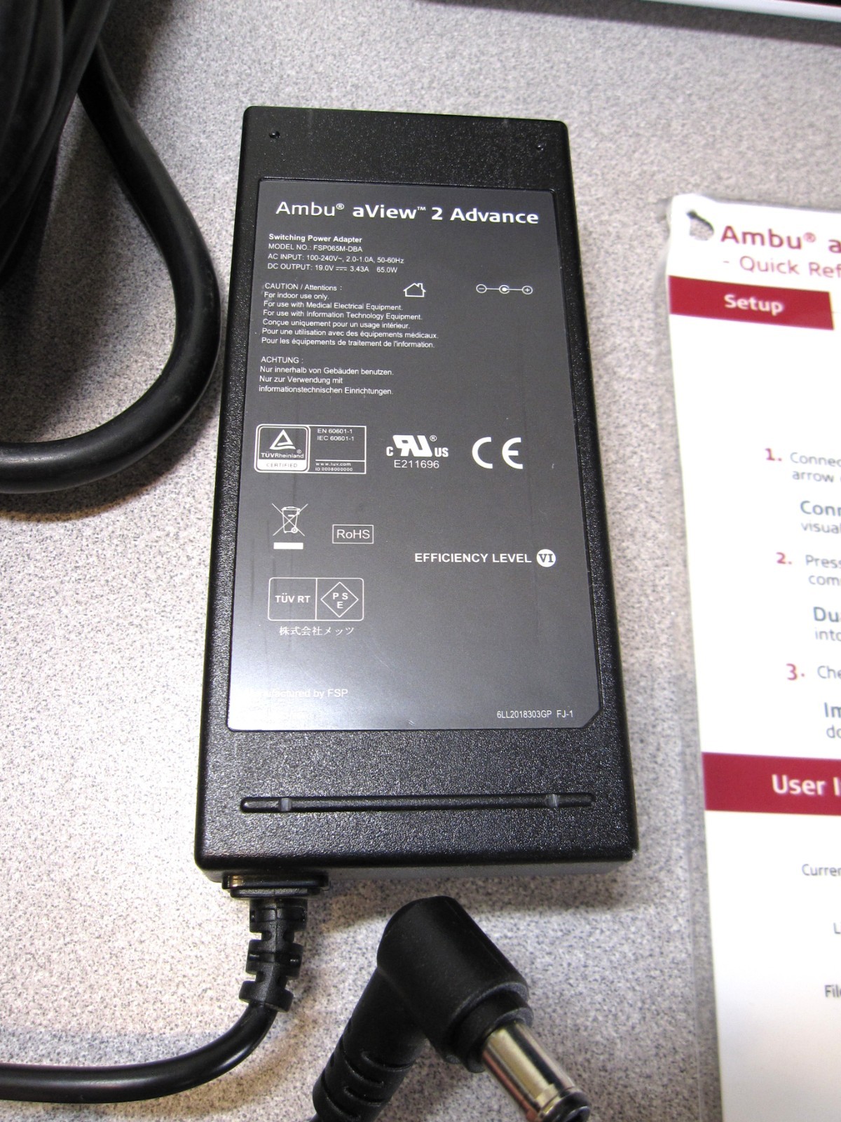 Ambu aView 2 Advance 405011000 Touchscreen Monitor, Power Supply, Mount TESTED