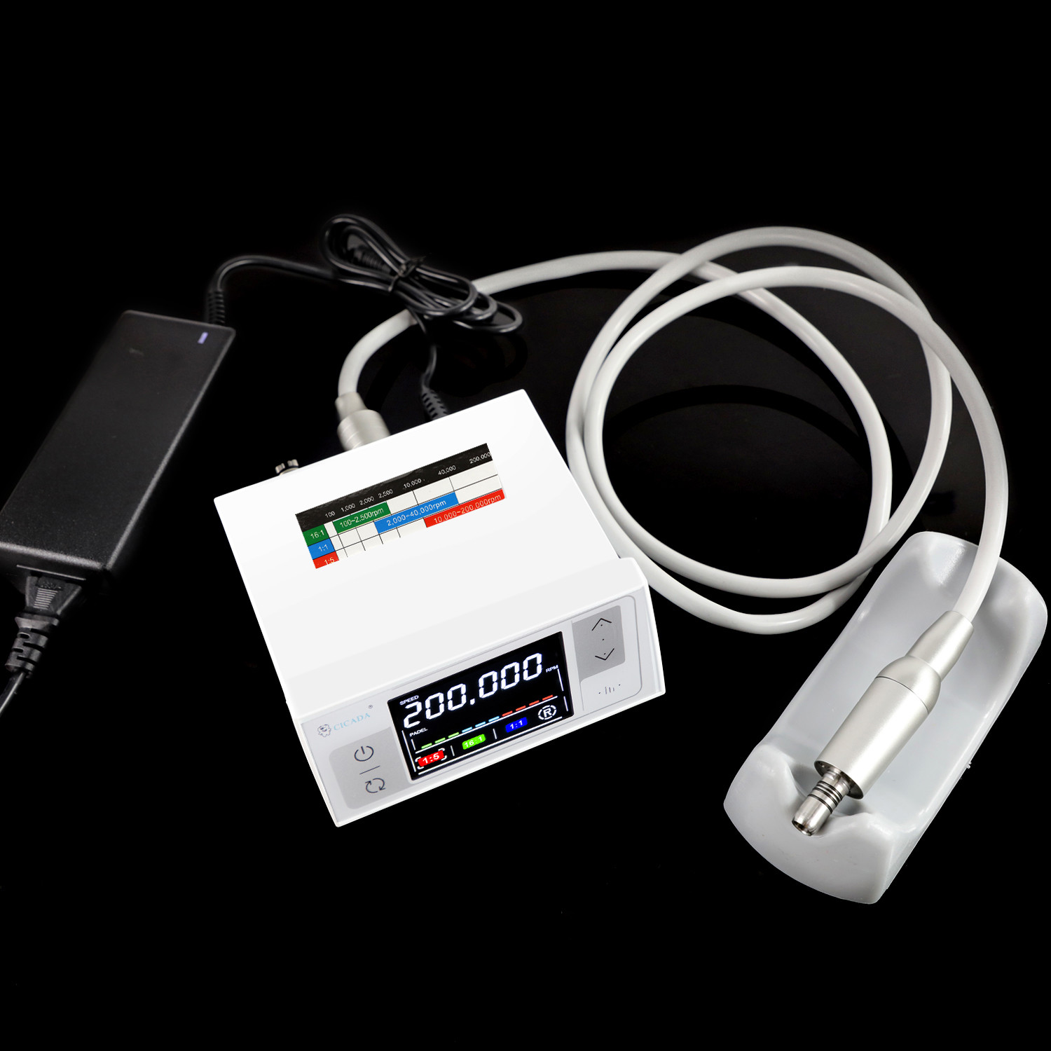 CICADA LCD Dental Electric Motor For 1:1 1:5 16:1 Handpiece Contra Angle