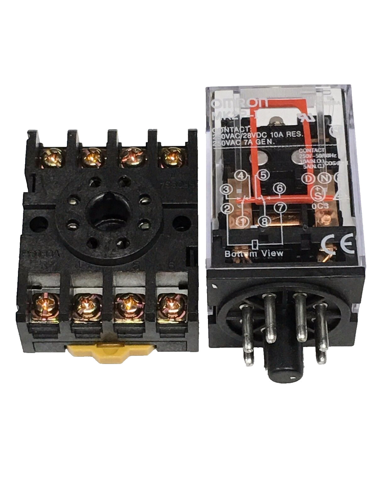 Relay OMRON MK2P-I MK2P MK2 AC 220V AC 8 Pin 10A 250VAC and PF083A Socket 5 PCS