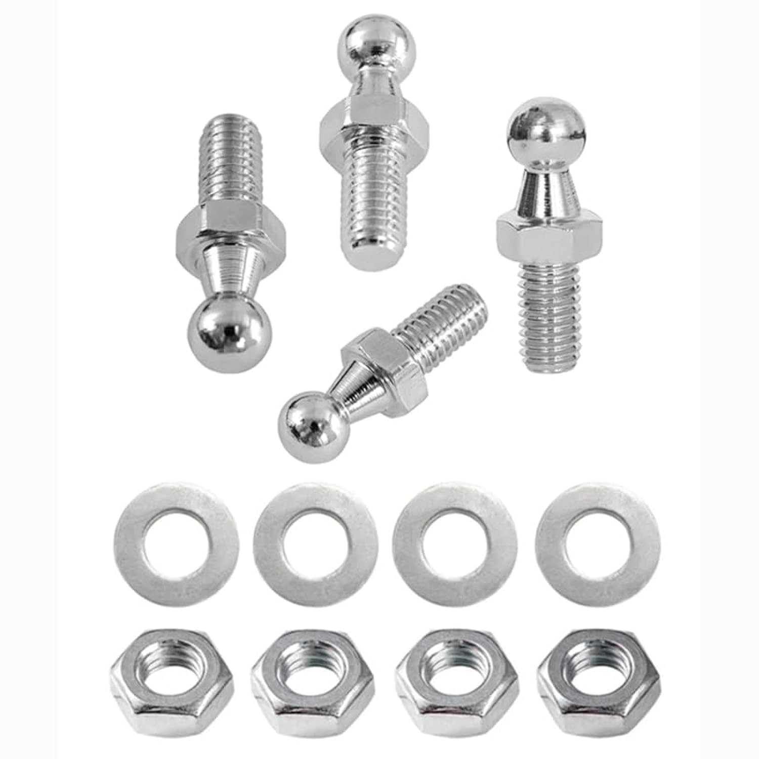10mm Ball Studs Screws, M6 Thread Ball Screws for Gas Struts Lift Support Ball