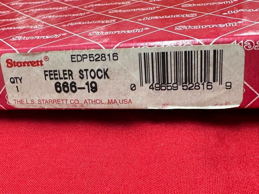 Starrett 666-19 Thickness Gauge, Feeler Stock in Rolls, 0.019″ Thick IN STOCK