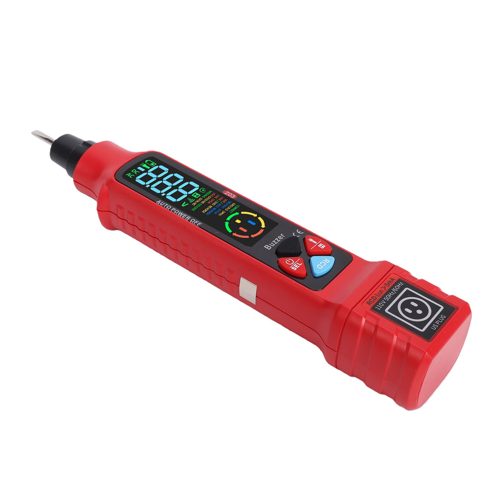 Non Contact Voltage Detector With LCD Display Neutral Live Wire Tester For Ci