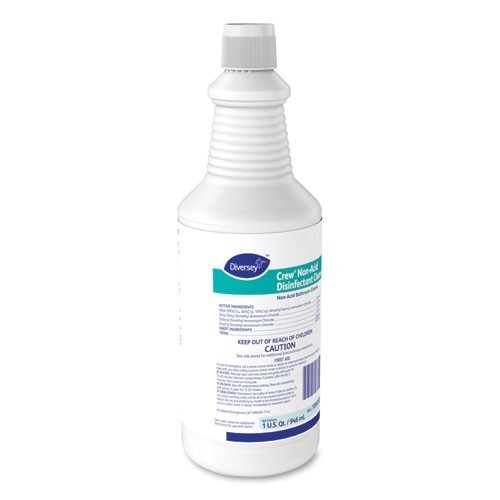 Diversey Crew Neutral Non-Acid Bowl and Bath Disinfectant, 32 oz Bottle, 12/CT