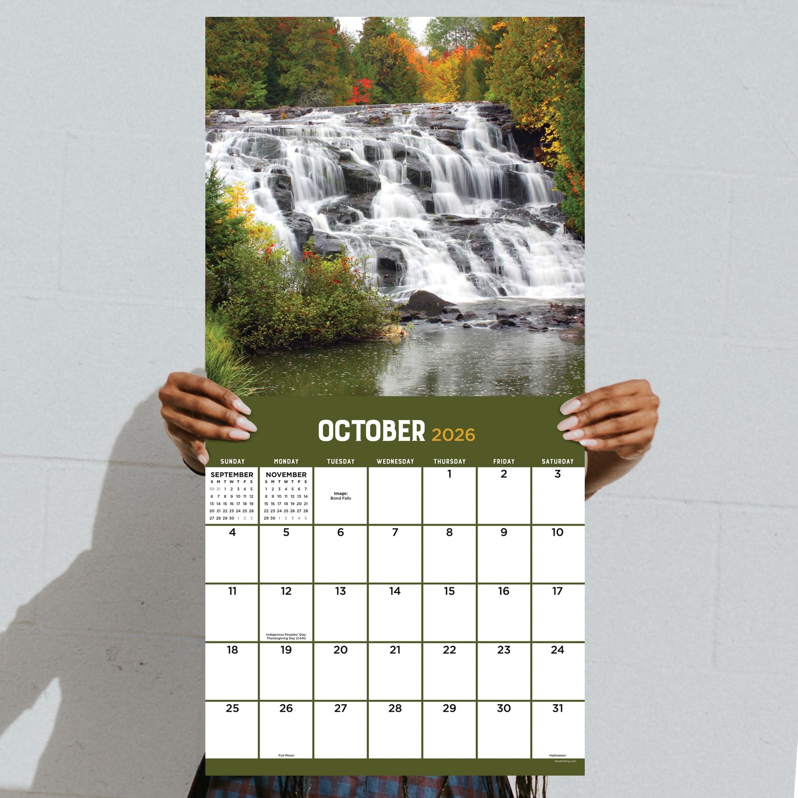 TF Publishing 2026 Michigan Wall Calendar – Large Grids for Wall,