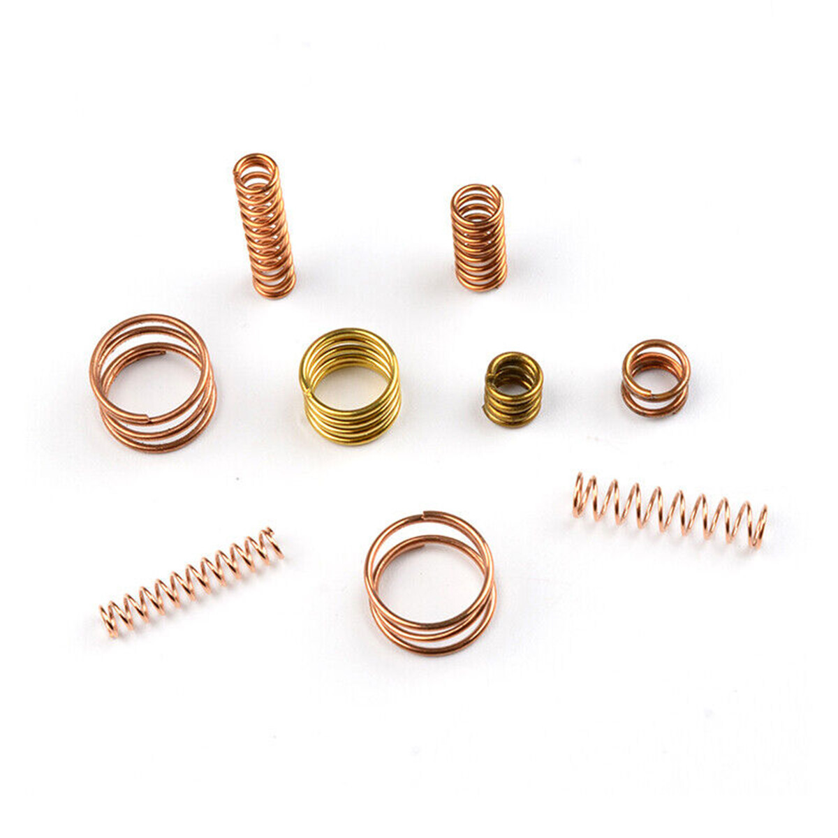 10 Pcs Brass Compression Spring Pressure Springs Wire Diameter 0.2mm to 1.2mm