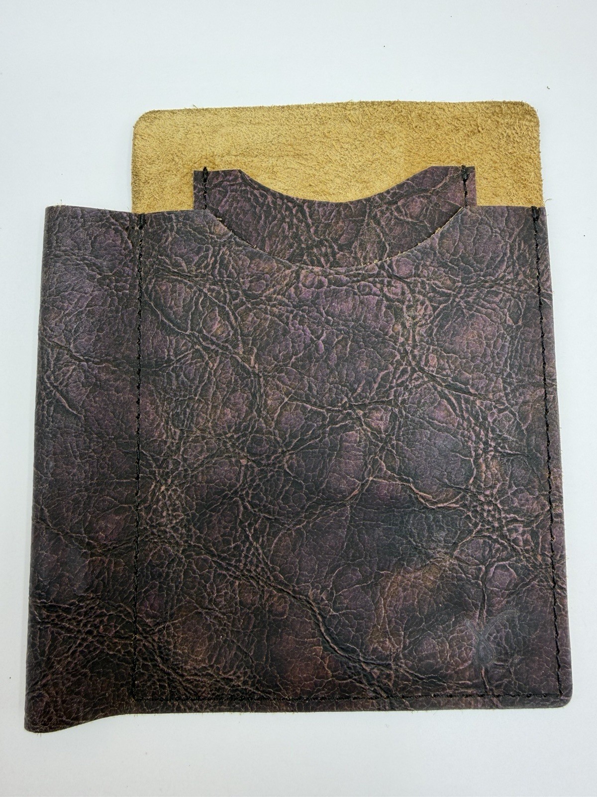 Sojourner Leather Pocket Organizer Notebook Sleeve Pen Holder Burgundy Brown