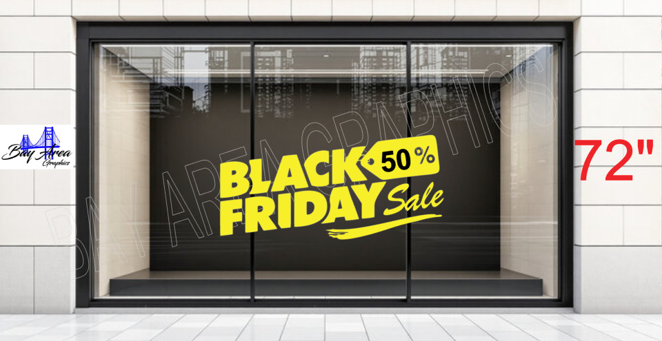% OFF Black Friday Sale Sign Vinyl Decal – Storefront Window Graphic