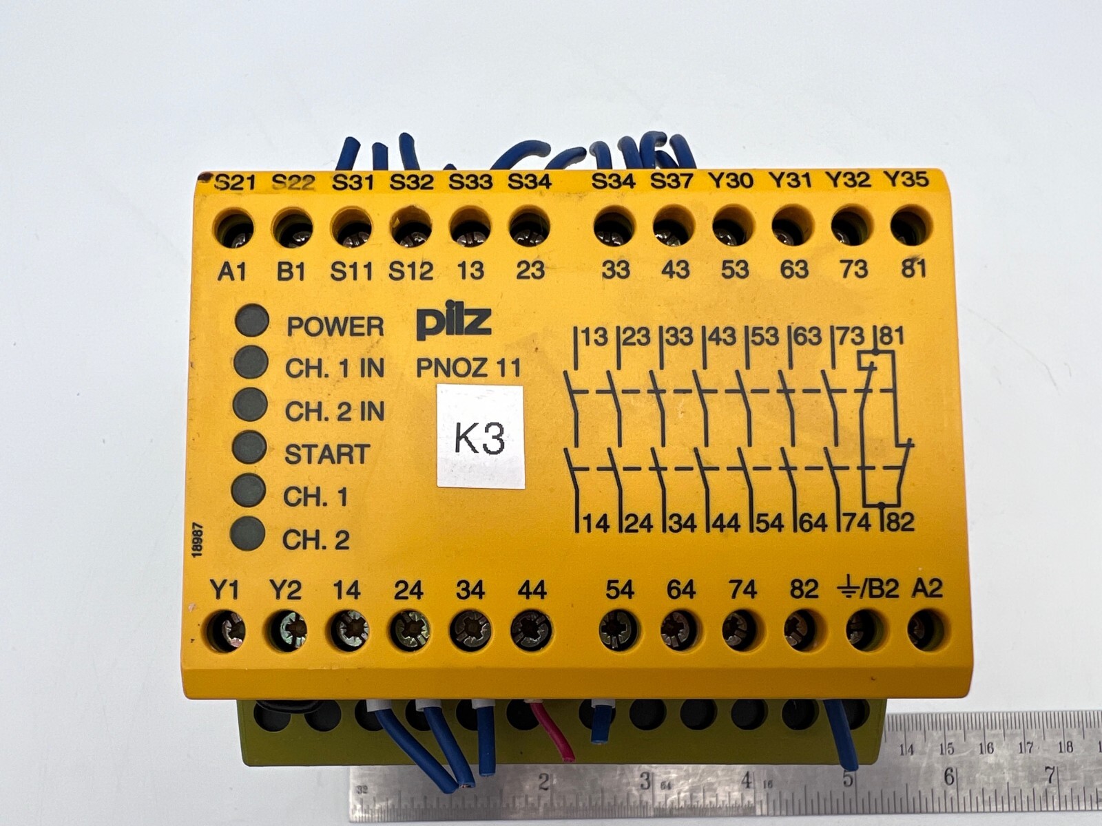PILZ PNOZ 11 7S 774080 Safety Relay 24VAC 7VA/ 24VDC 4W DIN Rail GERMANY