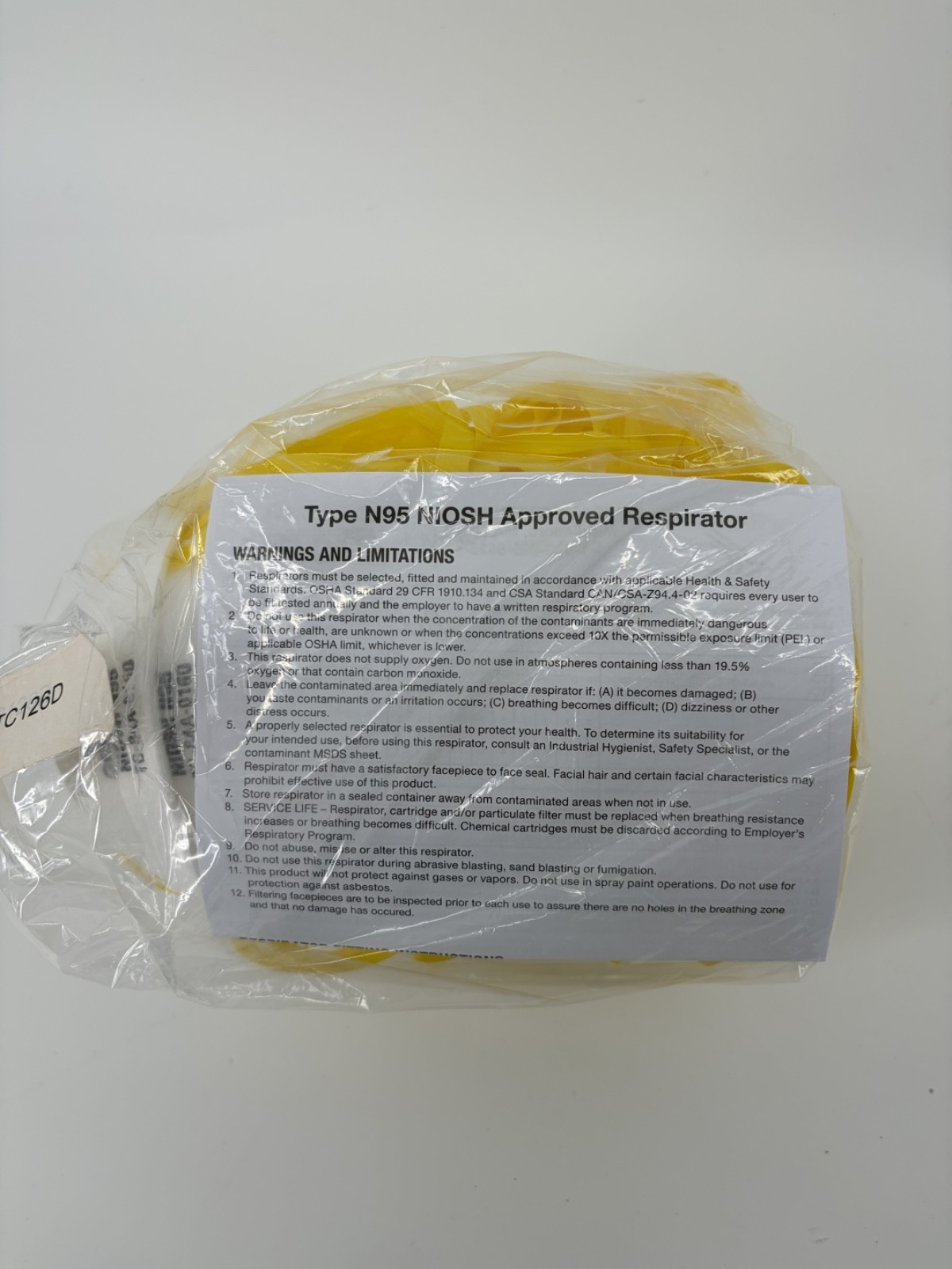 BULK CASE Type N95 Disposable Protective Respirator 240 Dust Mask