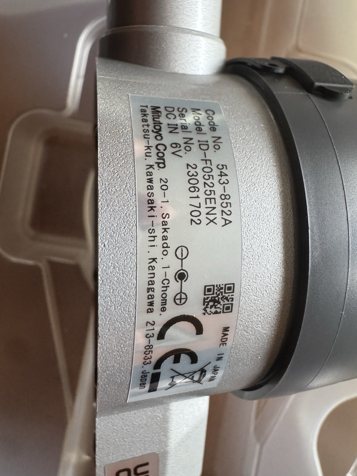 Mitutoyo 543-852A Dial Indicator, 543, Digimatic, 1 In/25.4Mm