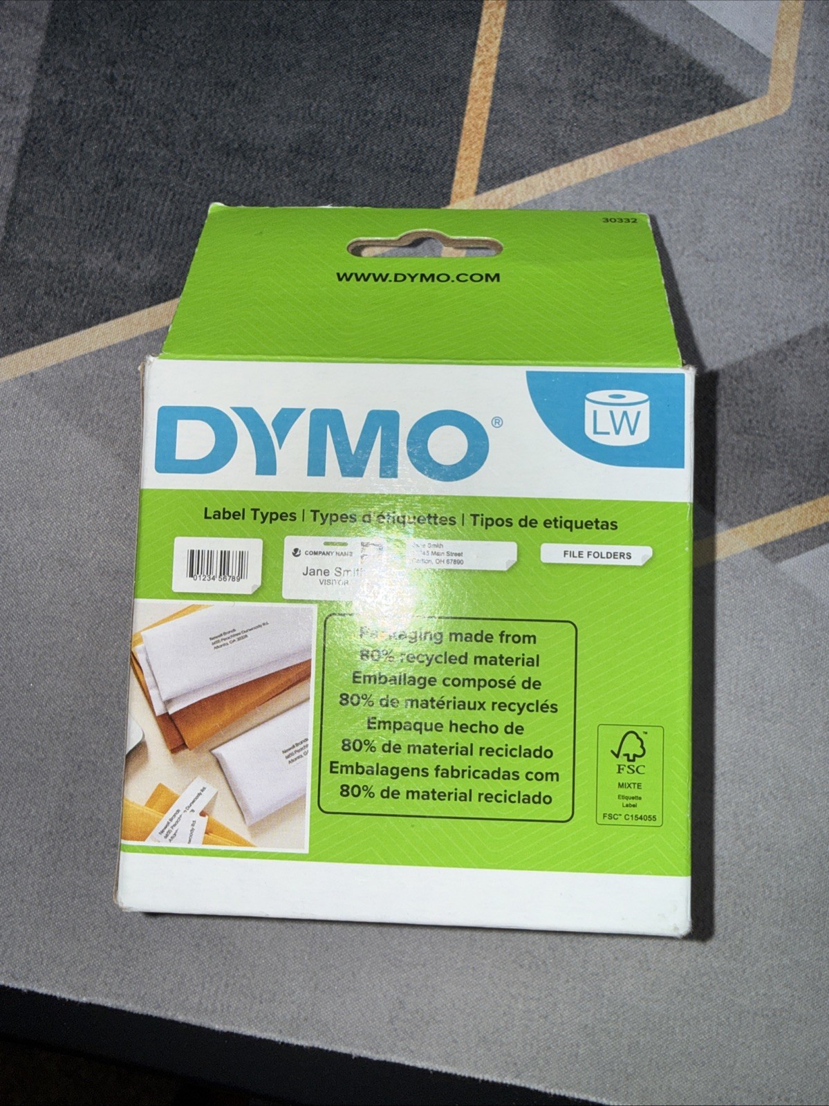 Dymo White Label – 1″ X 1 Roll, 750 Multipurpose (30332)