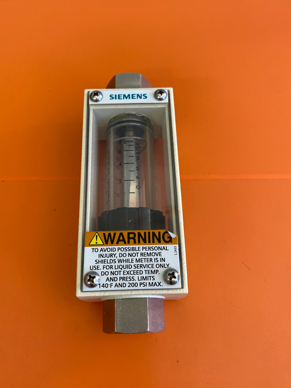 Wallace&Tiernan 5510A02234XXLX Direct-View Flowmeter 0-100 Percent 1/2”