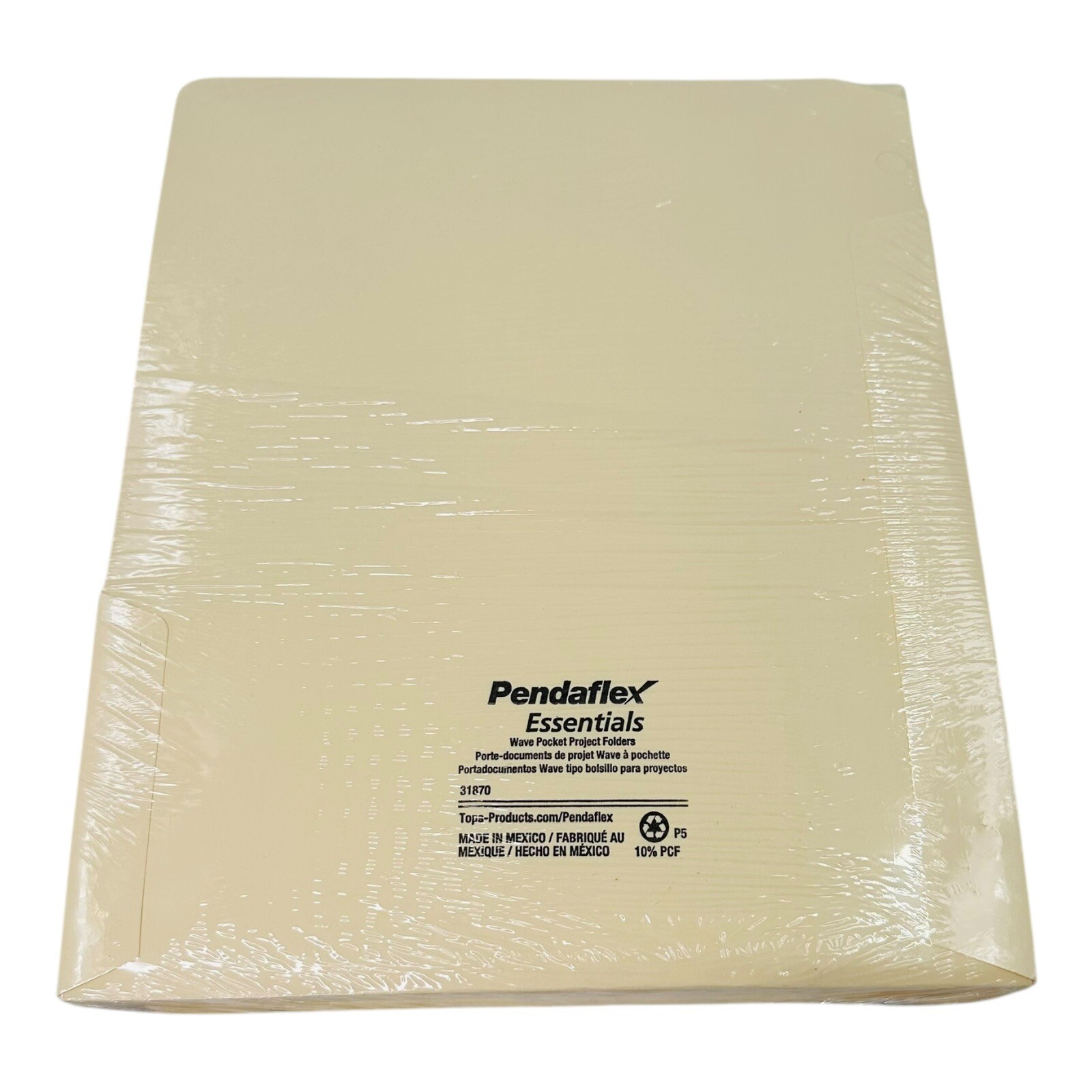 30 Count Pendaflex Slash Jackets 3-Hole Punched Letter Size Manila