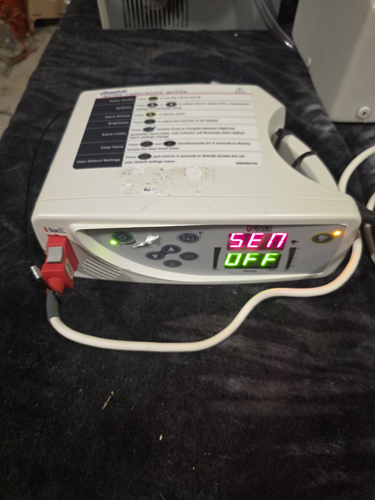 Masimo Set Rainbow RAD 87 Radical 87 Pulse Oximeter works good condition