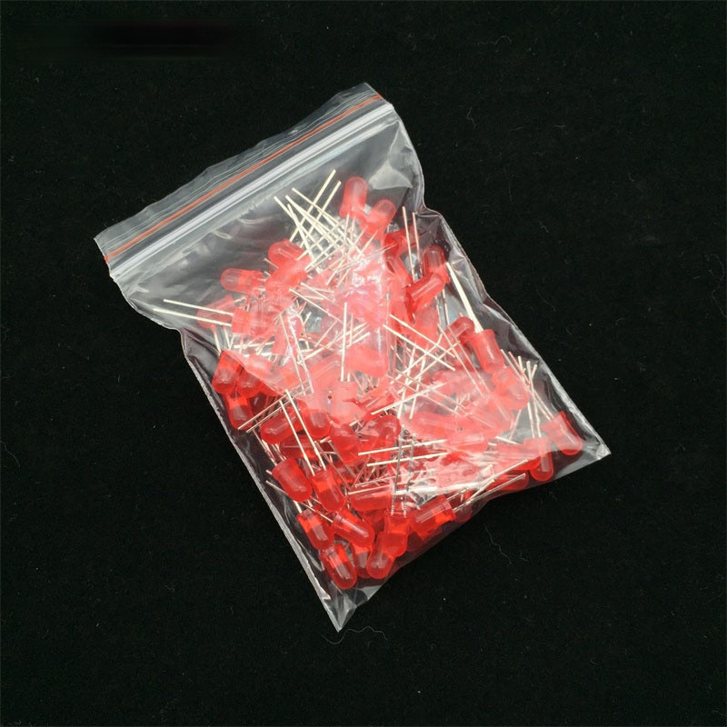 100pcs 5mm LED Diode Kit White Green Red Blue Yellow Orange Pink Purple Warm