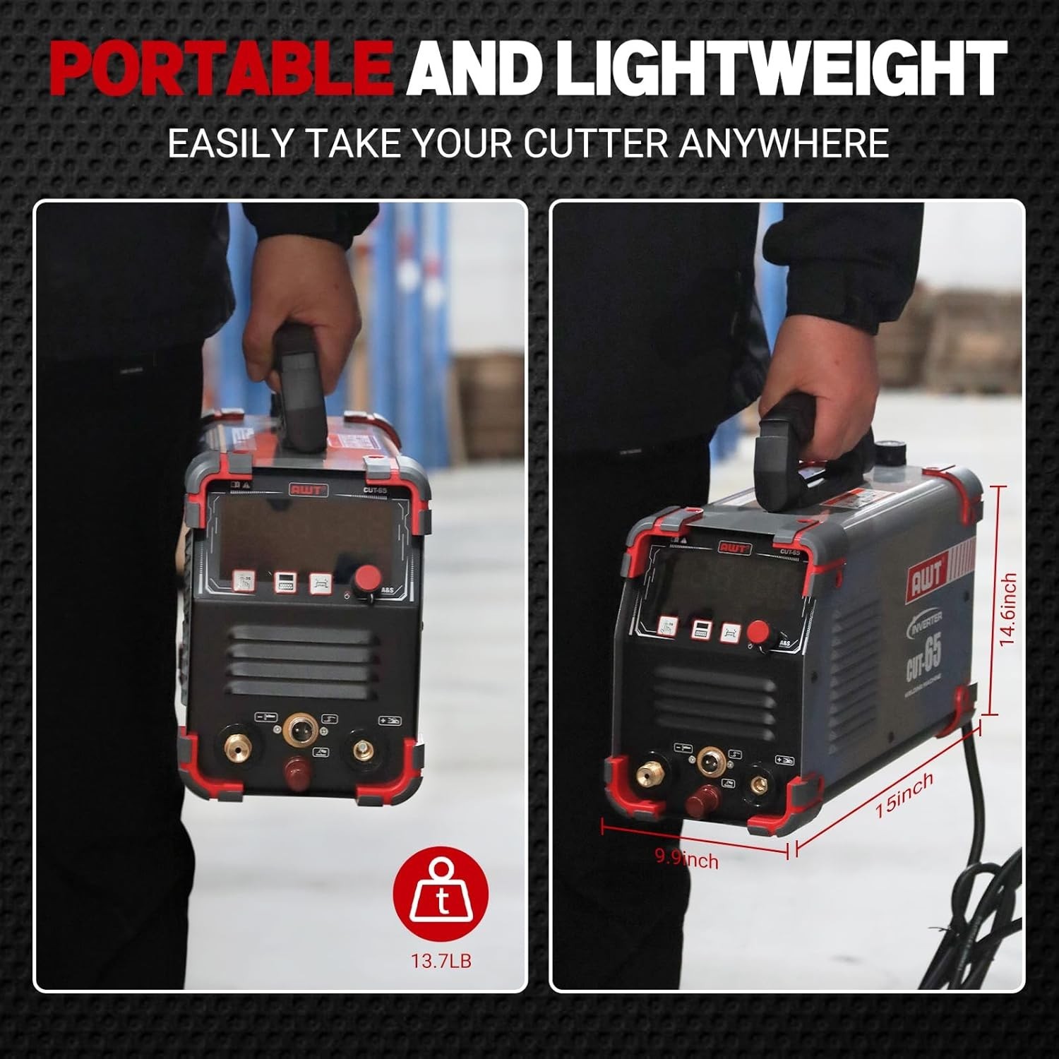 AWT 65A Plasma Cutter Non-Touch Pilot ARC HF Air Plasma Cutting Machine