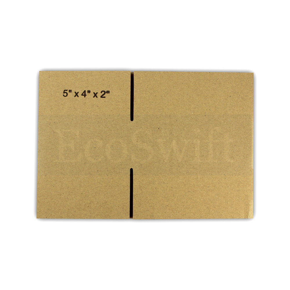 1-Box 5x4x2 EcoSwift Cardboard Packing Moving Shipping Box Corrugated Carton