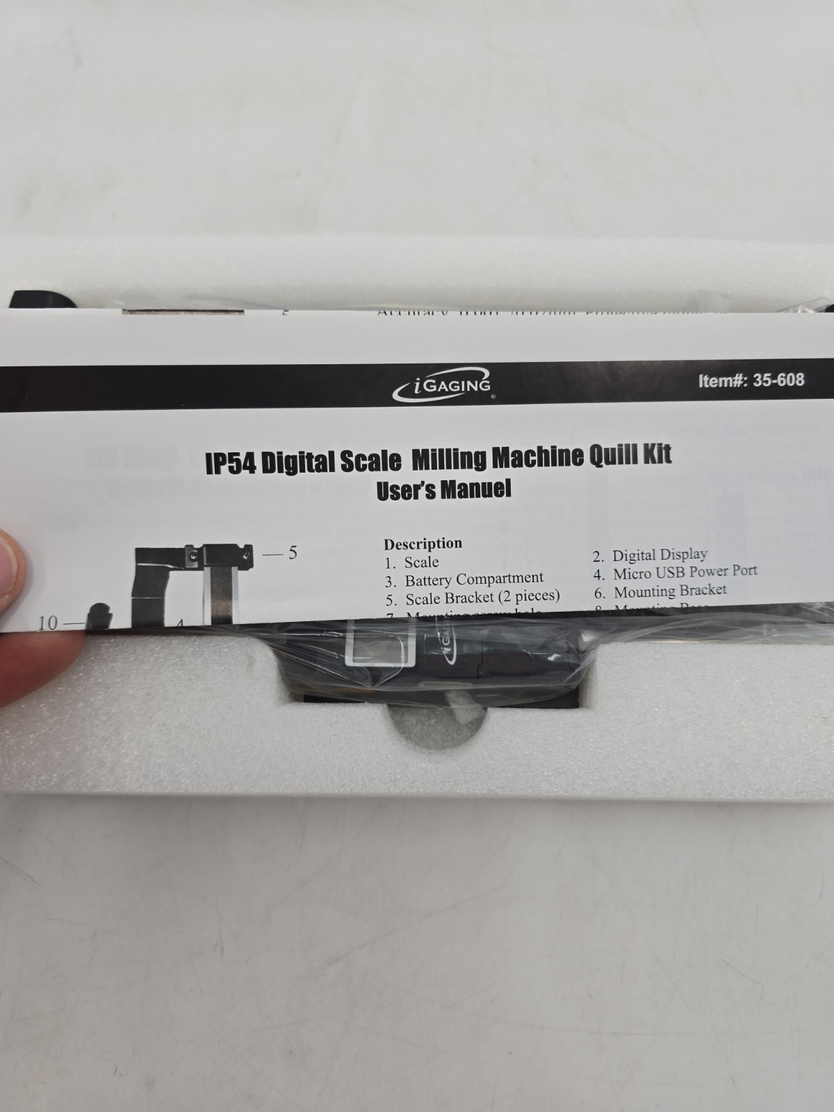 NEW Digital Readout DRO IP54 & Quill Kit Mounting Bracket Bridgeport Type Mills
