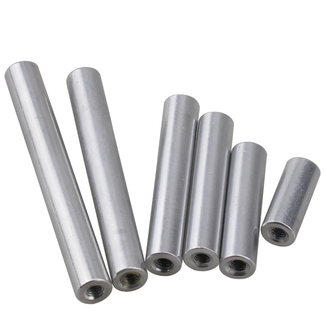 M2-M10 Aluminum Alloy Thread Sleeve Rod Bar Stud Round Connector Tube Long Nuts
