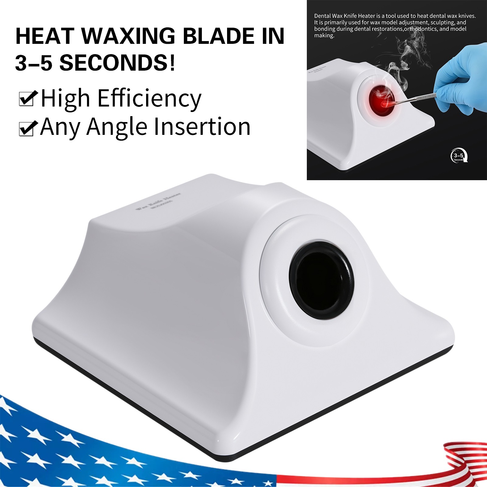 Dental Induction Wax Knife Spoon Heater Wax Carving Bonding Tools Rapid Heating