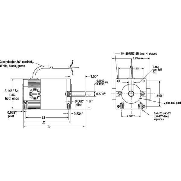Dayton 4Z143e Dc Motor, Pm, Tenv, 1/7 Hp, 1750Rpm, 12/24Vdc
