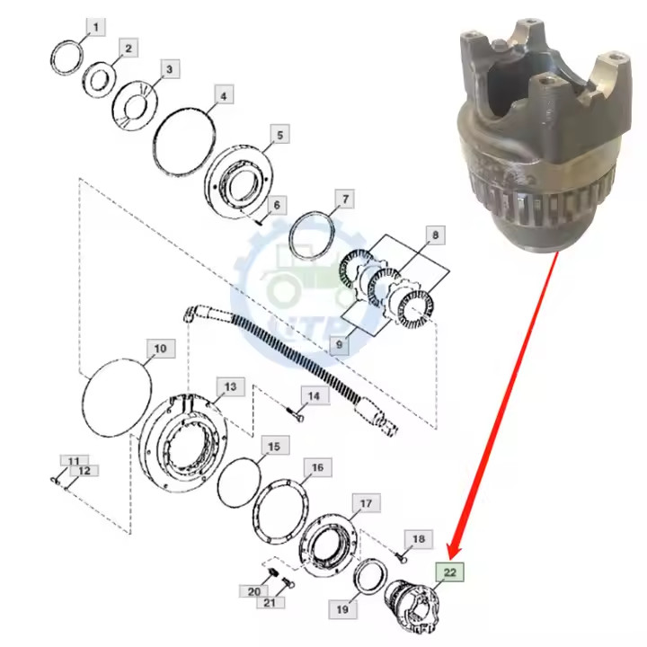 John Deere Universal Joint Yoke T158437 Fits for 210LE 315SE 310SE 310G 315SG