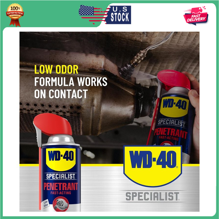 WD-40 Specialist Penetrant with SMART STRAW SPRAYS 2 WAYS, 11 OZ [6-Pack]