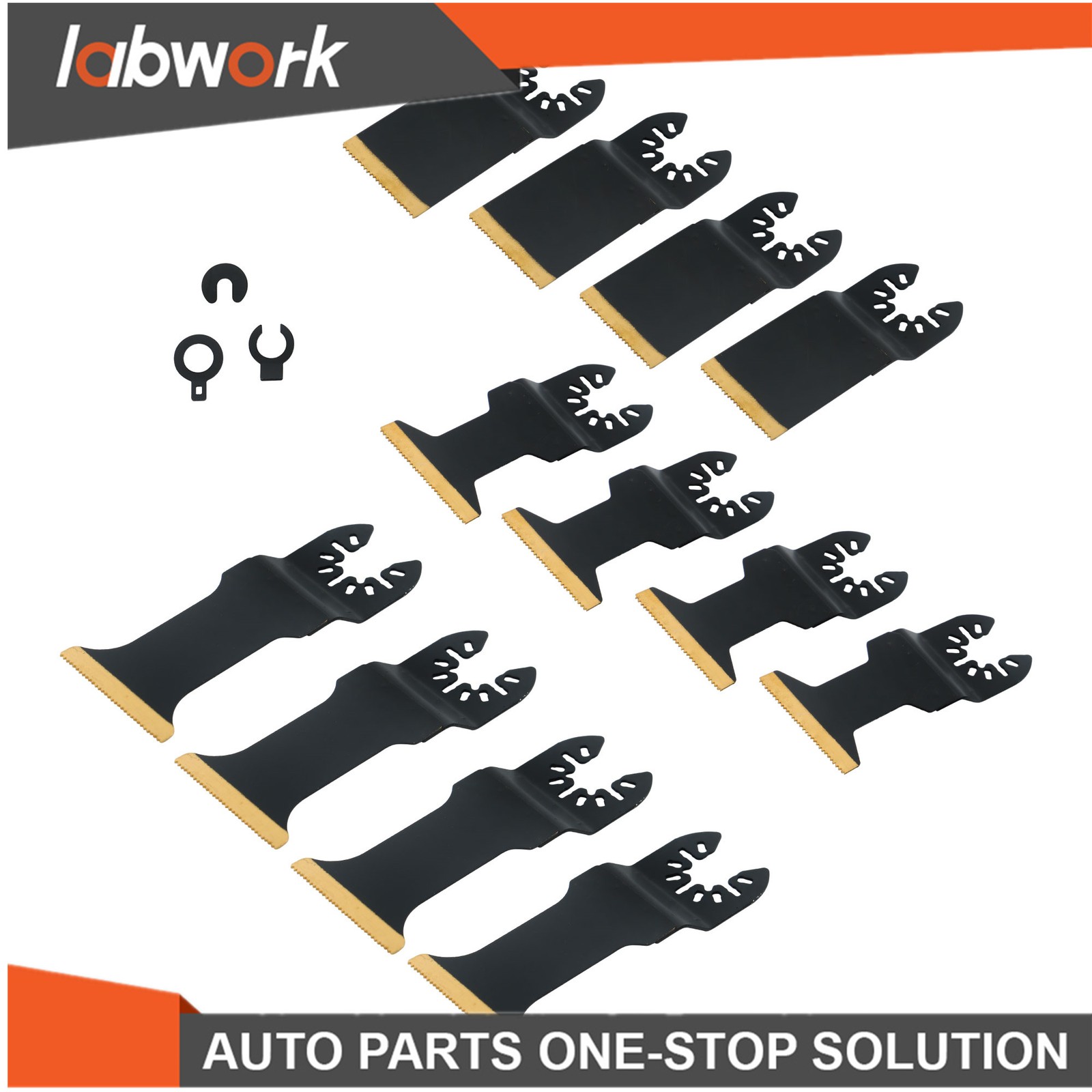 Labwork 12Pcs Titanium Oscillating Saw Blades Multi Tool Blade for Metal Plastic