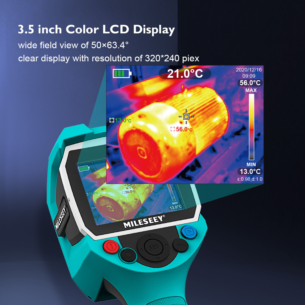 Mileseey Handheld Thermal Imager IR Infrared Imaging Camera With 3.5″ LCD Screen