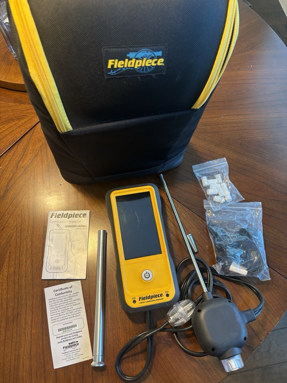 Fieldpiece CAT45 Combustion Analyzer with Case and Accessories