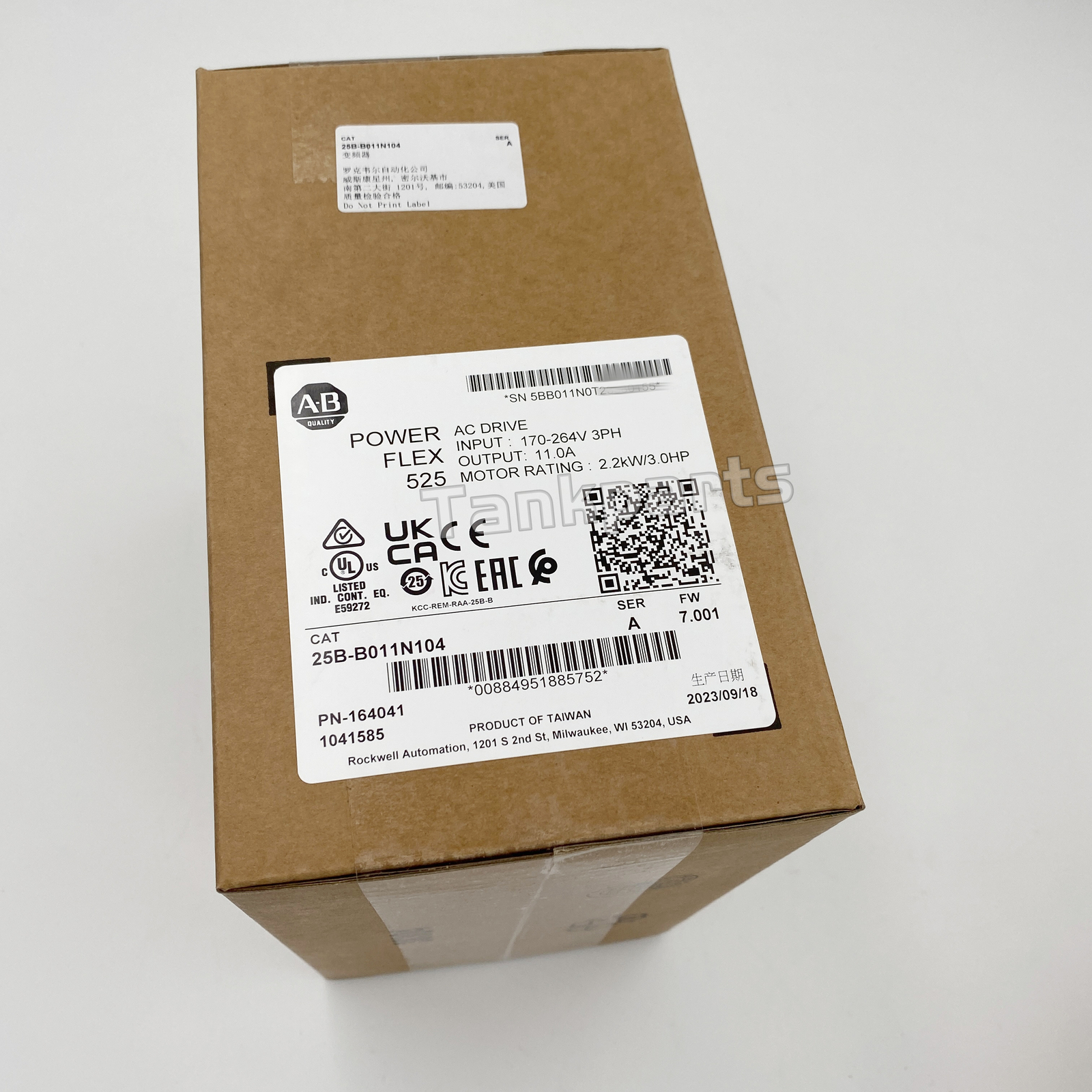 2023 New Sealed 25B-B011N104 Allen-Bradley Ser A PowerFlex 525 AC Drive 3HP TX