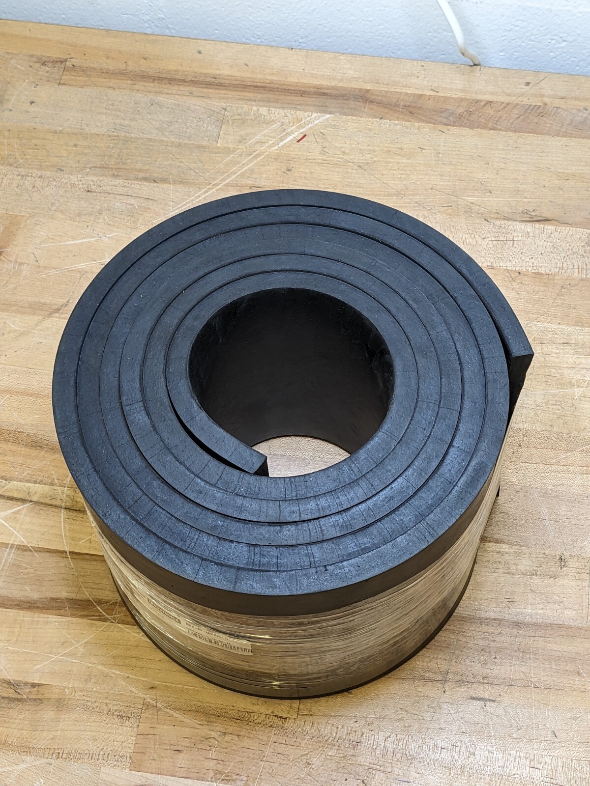 USA Industrials High Strength Rubber Roll 10 Ft. x 6 In. x 1/2 In. Black SBR 60A