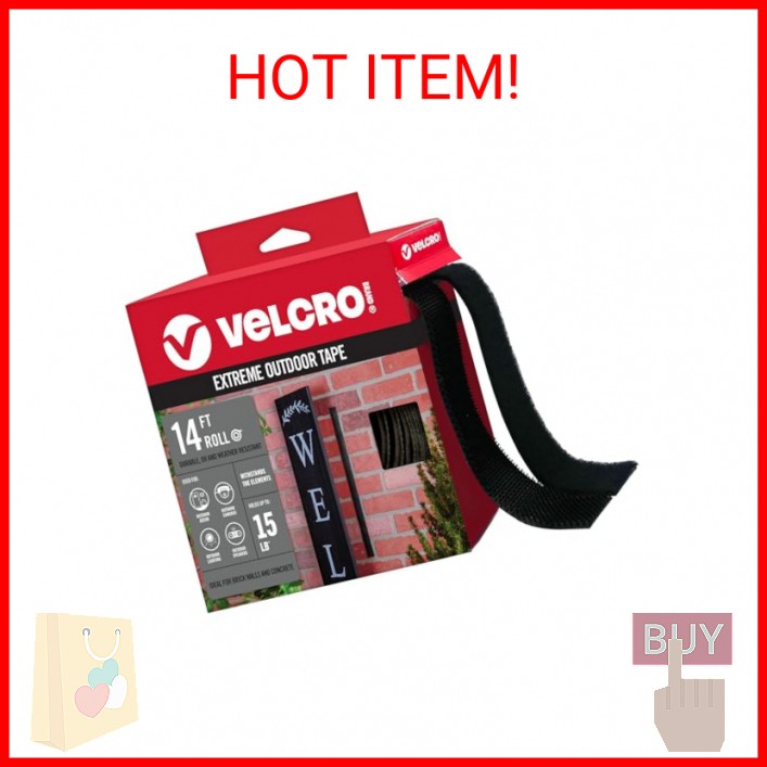 VELCRO Brand Extreme Outdoor Double Sided Mounting Tape Holds up to 15 Pounds on