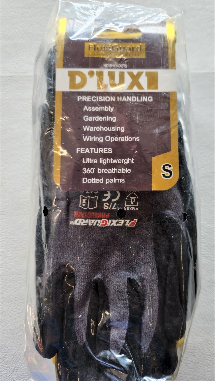 12-Pair Flexi-Guard D’LUXE Glove Ultra-Lightweight breathable Dotted palms