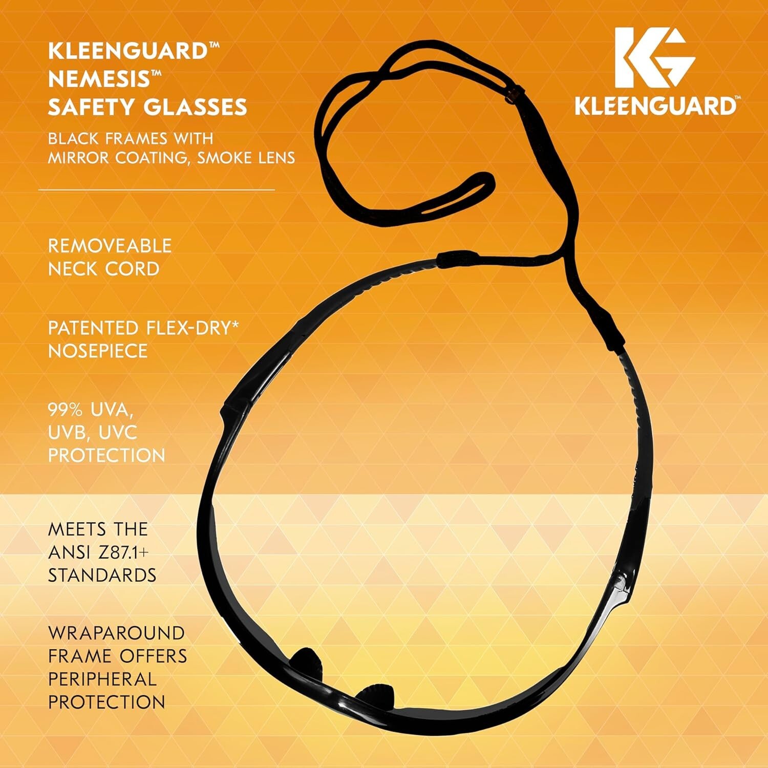 KLEENGUARD JACKSON 25688 NEMESIS SAFETY GLASSES SMOKE MIRROR LENS 10 PAIRS