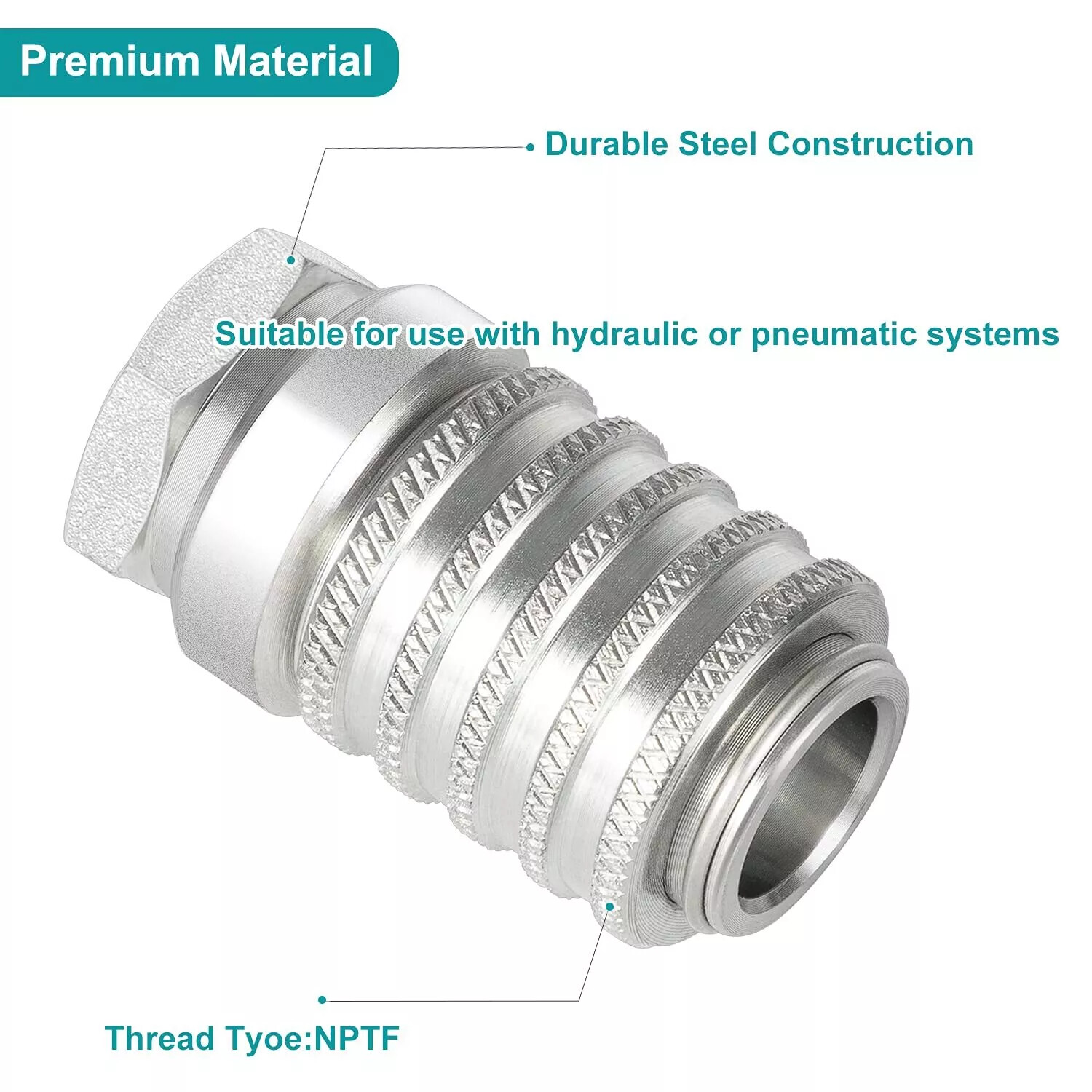 PD222 Steel Test Port and Diagnostic Equipment Quick Couplings, 1/8″ Body Size