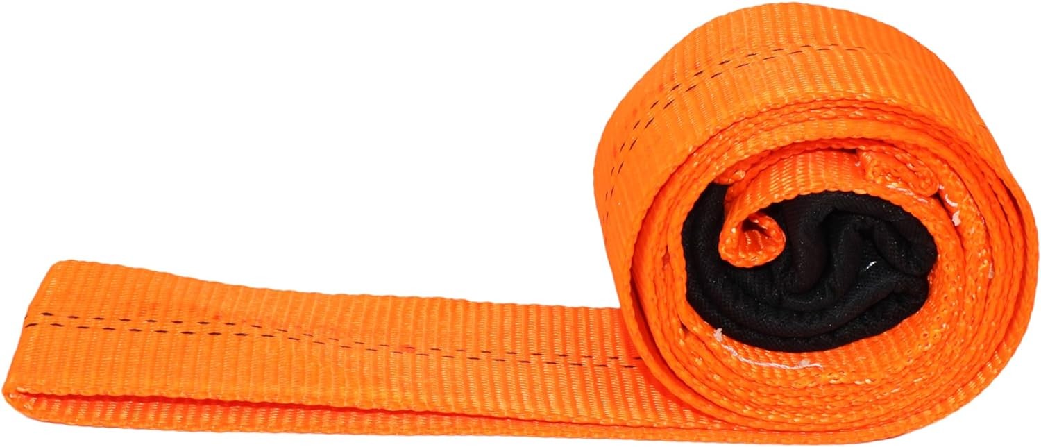 HFS (R) Tree Saver, Winch Strap, Tow Strap 30,000 Pound Capacity (3X8FT, Orange)