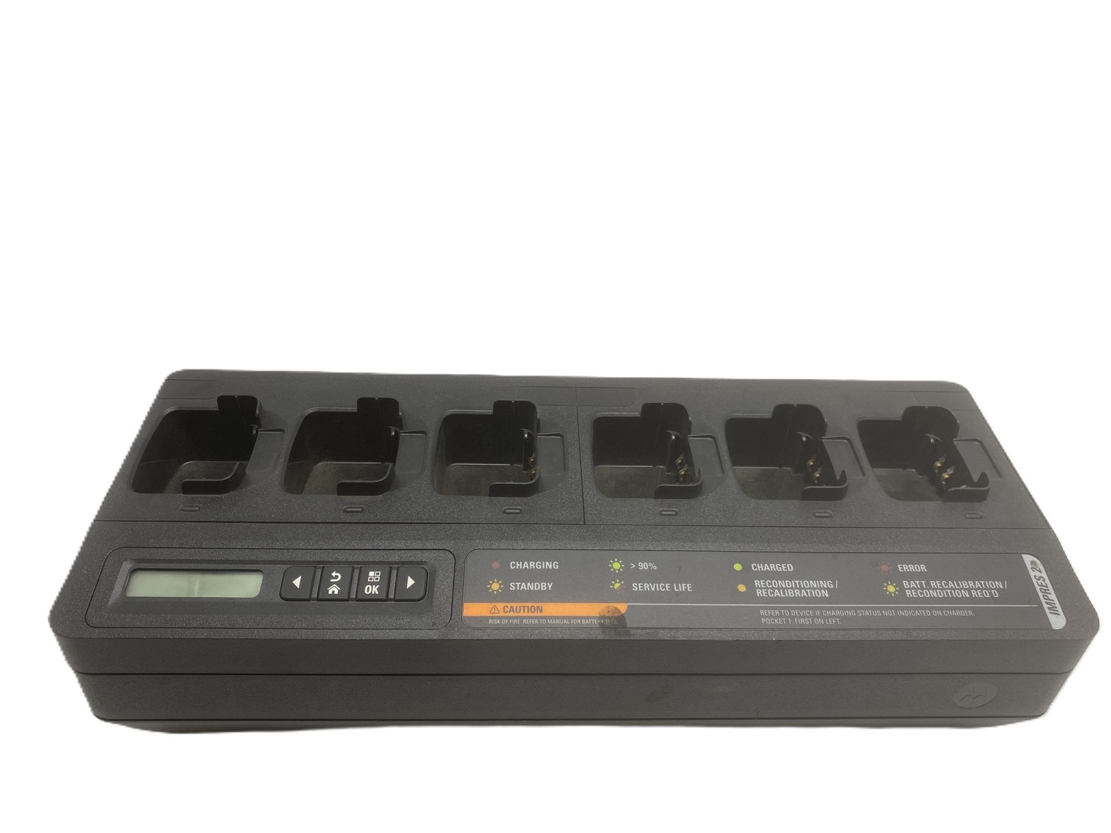 Motorola PMPN4283A Impres 2 6-Bay Charger W/ Display Module No AC Adapter