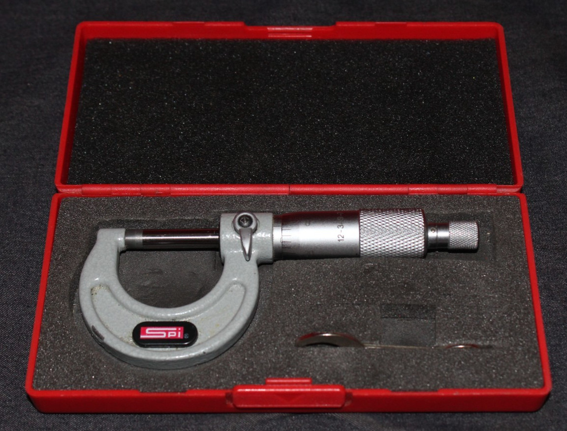 SPI Outside Micrometer 12-349-7 0-1″ with Case AO4073121
