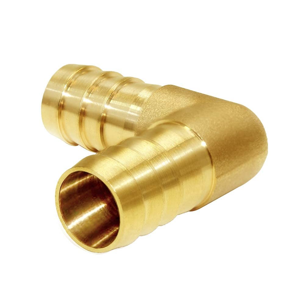 Joywayus 5/8″ 16mm Hose ID/Hose Barb 90 Degree L Right Angle Elbow 5/8, Brass