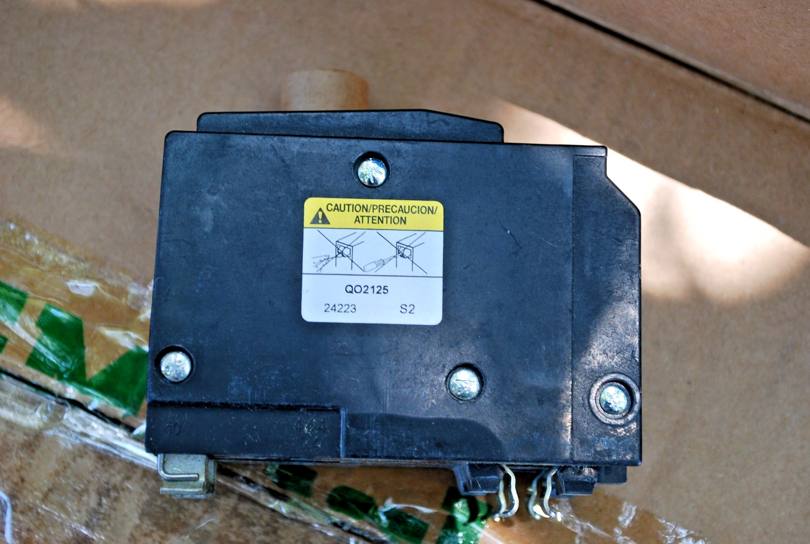 SQUARE D 125 AMP CIRCUIT BREAKER 120/240V 2 POLES 10 KA QO2125 not for resale